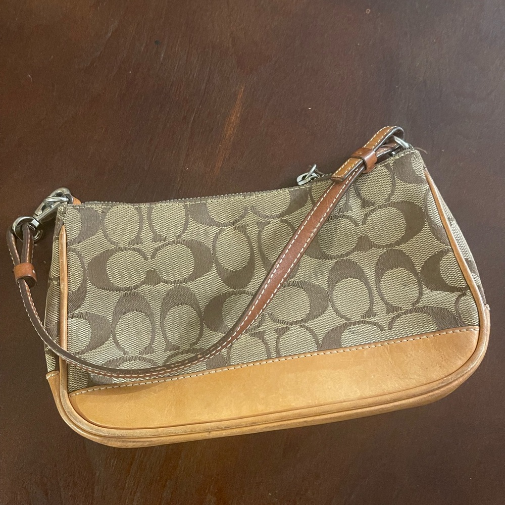 Coach Canvas Shoulder Bag (Coach Canvas Top Handlebag) *VINTAGE 2003*